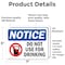Signmission Do Not Use For Drinking Sign With Symbol, 7 in W x Rectangle, Vinyl Decal OS-2PACK-NS-D-57-L-11402 - alternate 2